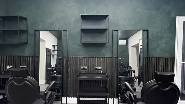 A chair and mirror at Barton's